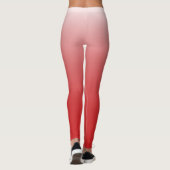 Personalisierter Gradientenrot Leggings (Rückseite)