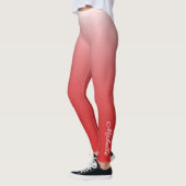 Personalisierter Gradientenrot Leggings (Links)