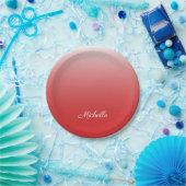 Personalisierter Gradientenrot Pappteller (Party)