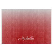 Personalisierter Gradientenrot Schneidebrett (Vorderseite)