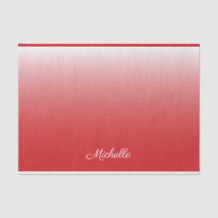 Personalisierter Gradientenrot Seidenpapier