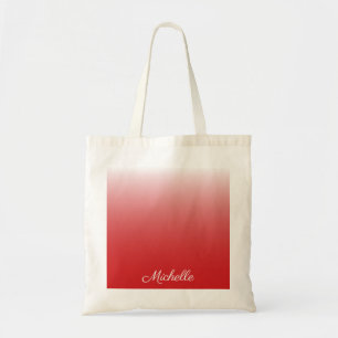 Personalisierter Gradientenrot Tragetasche