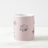 Personalisierter Graduiertenbecher – Eleganter Sch Kaffeetasse (Mittel)