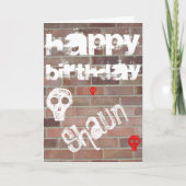 Personalisierter Graffiti-Geburtstag Karte (Vorderseite)