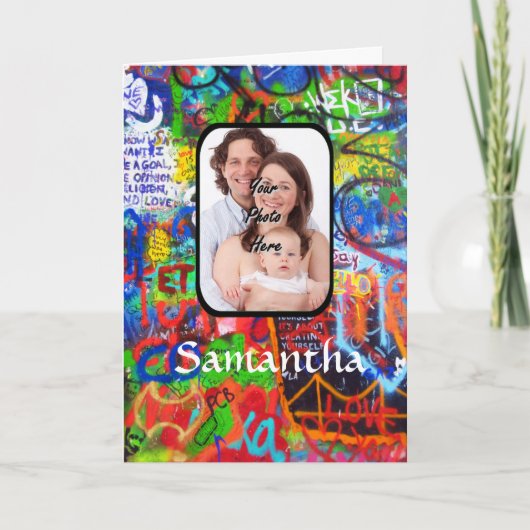 Personalisierter Graffiti Karte (Vorderseite)