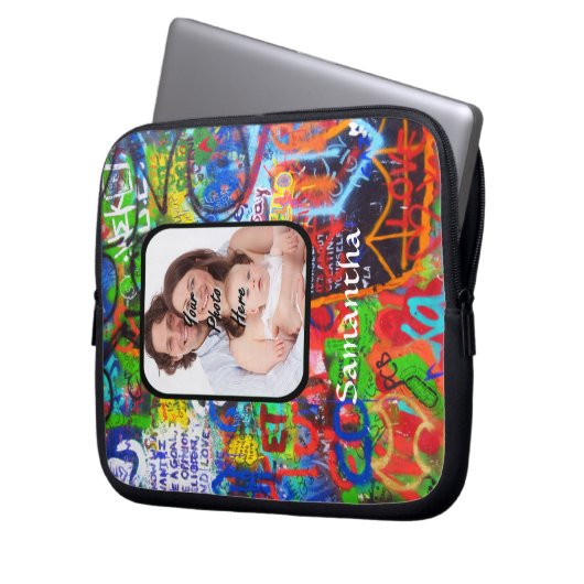 Personalisierter Graffiti Laptopschutzhülle (Vorderseite Links)