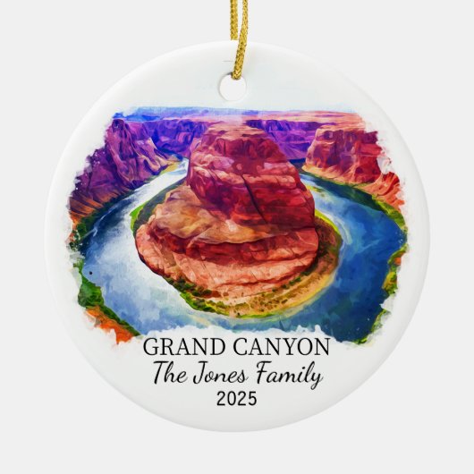 Personalisierter Grand Canyon, Arizona Geschenk Keramik Ornament (Vorne)