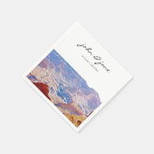Personalisierter Grand Canyon Arizona Hochzeit Nap Serviette (Ecke)