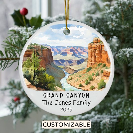 Personalisierter Grand Canyon Ornament, Arizona Keramik Ornament