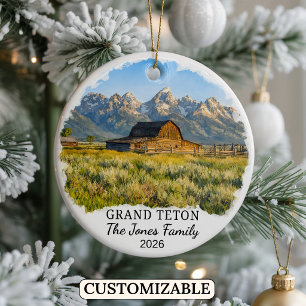 Personalisierter Grand-Teton-Nationalpark, Wyoming Keramik Ornament