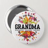 Personalisierter GRANDMA Nana Mimi Gigi Muttertag Button (Vorne & Hinten)
