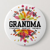 Personalisierter GRANDMA Nana Mimi Gigi Muttertag Button (Vorderseite)