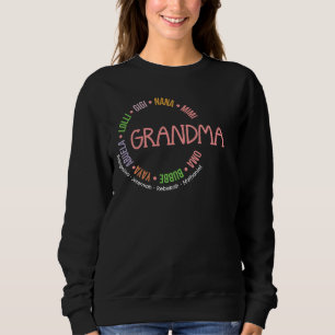 Personalisierter GRANDMA Nana Mimi Gigi Muttertag Sweatshirt
