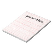 Personalisierter Graph Paper Editor Notizblock (Rotiert)