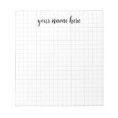 Personalisierter Graph Paper Editor Notizblock (Vorderseite)