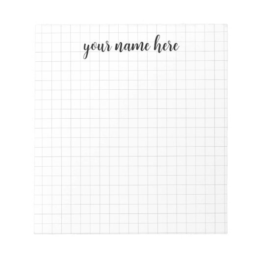Personalisierter Graph Paper Editor Notizblock (Vorderseite)