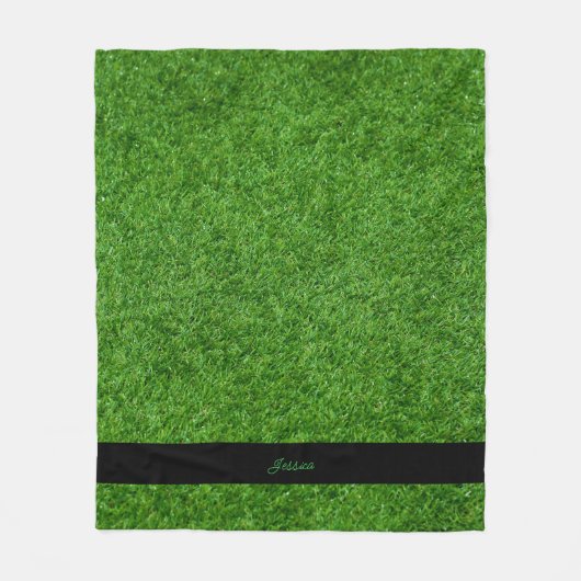 Personalisierter Grasname Fleecedecke (Vorderseite)