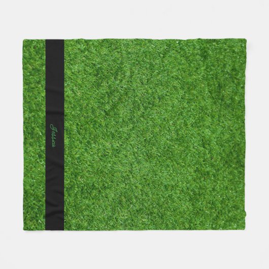 Personalisierter Grasname Fleecedecke (Vorderseite (Horizontal))