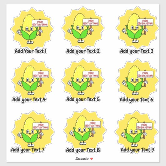 Personalisierter Gratulationstrainer Aufkleber (Blatt)