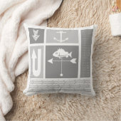 Personalisierter, grau-gelber Farbblock Kissen (Decke)