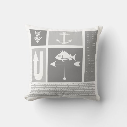 Personalisierter, grau-gelber Farbblock Kissen (Vorderseite)