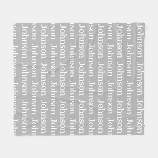 Personalisierter, grau heller, sich wiederholender fleecedecke (Vorderseite (Horizontal))