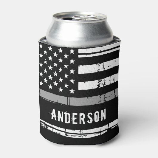 Personalisierter, grau-Linien-Korrektor Dosenkühler (Kanne Vorderseite)