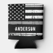 Personalisierter, grau-Linien-Korrektor Dosenkühler (Vorderseite)