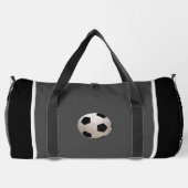 Personalisierter Grau Schwarzer Fußball Duffle Bag (Rückseite)