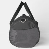 Personalisierter Grau-Schwarzer Monogramm-Sport- o Duffle Bag (Rechts)