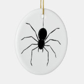 Personalisierter, graue Spider Halloween-Baum Keramik Ornament (Rechts)