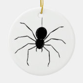 Personalisierter, graue Spider Halloween-Baum Keramik Ornament (Vorne)
