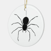 Personalisierter, graue Spider Halloween-Baum Keramik Ornament (Links)