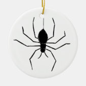 Personalisierter, graue Spider Halloween-Baum Keramik Ornament (Vorne)