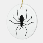 Personalisierter, graue Spider Halloween-Baum Keramik Ornament (Links)