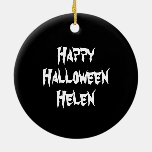 Personalisierter, graue Spider Halloween-Baum Keramik Ornament (Hinten)
