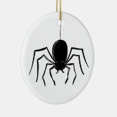 Personalisierter, graue Spider Halloween-Baum Keramik Ornament (Rechts)
