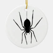 Personalisierter, graue Spider Halloween-Baum Keramik Ornament (Vorne)