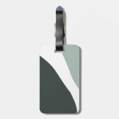 Personalisierter graue und grüne Farbblock Gepäckanhänger (Rückseite vertikal)