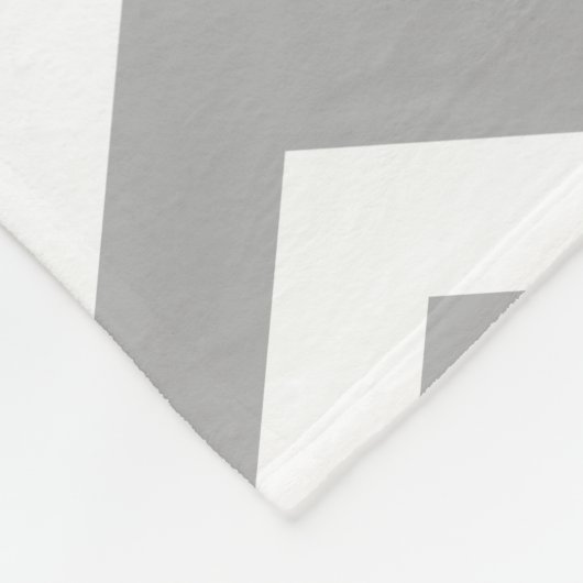 Personalisierter grauer aquamariner Zickzack Fox Fleecedecke (Ecke)