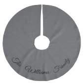 Personalisierter grauer Baum-Rock Polyester Weihnachtsbaumdecke (Vorderseite)