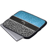 Personalisierter grauer laptopschutzhülle (Vorne Knopf)