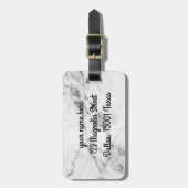 Personalisierter grauer Marmorgepäck-Umbau Gepäckanhänger (Vorderseite vertikal)