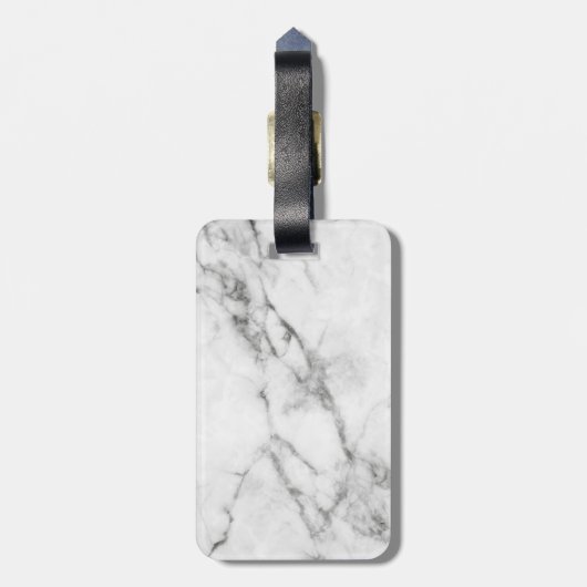 Personalisierter grauer Marmorgepäck-Umbau Gepäckanhänger (Rückseite vertikal)
