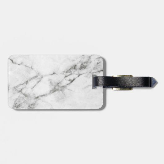 Personalisierter grauer Marmorgepäck-Umbau Gepäckanhänger (Rückseite horizontal)