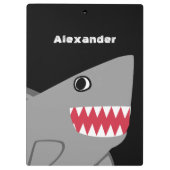 Personalisierter grauer schwarzer klemmbrett (Rückseite)