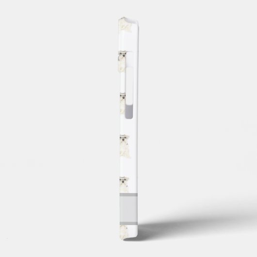 Personalisierter grauer und weißer Schnauzer-Hund Case-Mate iPhone Hülle (Rückseite / Links)