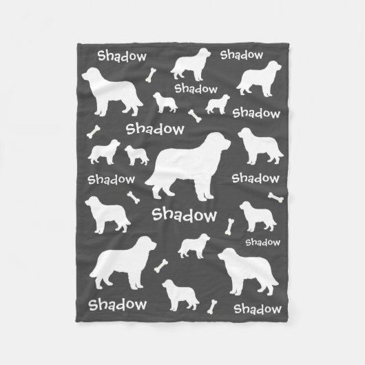 Personalisierter Grauhund aus schwarzem Labor Fleecedecke (Vorderseite)