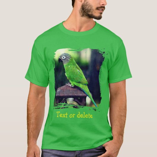 Personalisierter Graukopf-Conure-Papagei T-Shirt (Vorderseite)