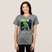 Personalisierter Graukopf-Conure-Papagei Tri-Blend Shirt (Vorderseite voll)